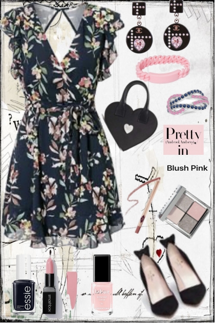 Black and Blush Pink- Modekombination
