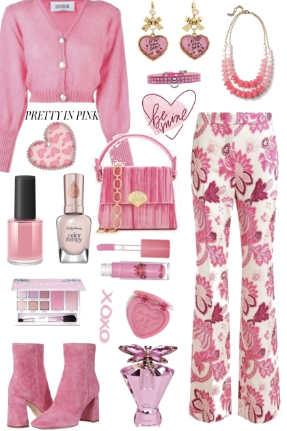 Pink Print Pants - Modekombination