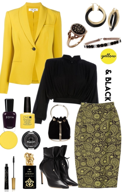 Yellow And Black- Modna kombinacija