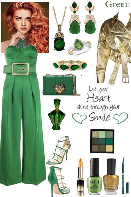 Green glamour- Modna kombinacija