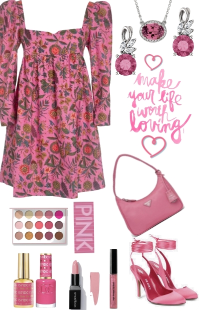 Pink Dress- Combinazione di moda