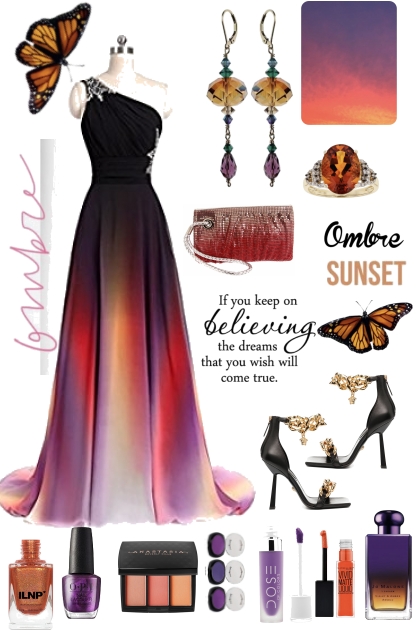 Sunset Ombre Gown- Fashion set