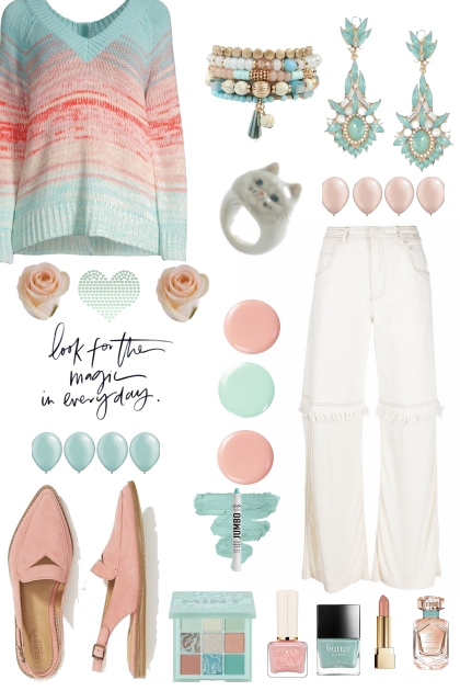 Spring Peach And Mint- Fashion set