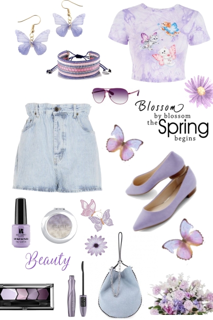 Spring Butterfly Print- Combinaciónde moda