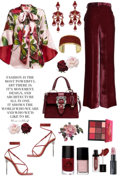 Rose Print Top- Fashion set