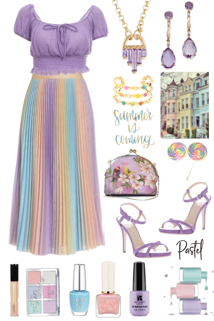 Pastel Skirt- Modna kombinacija
