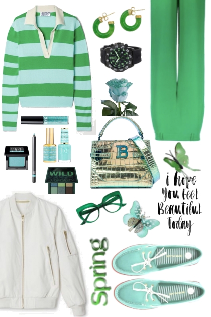 Green And Aqua- Fashion set