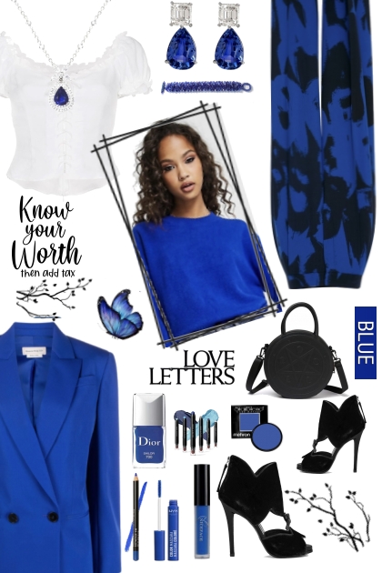Blue And Black Pants- Combinazione di moda
