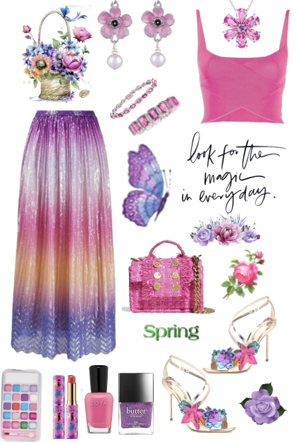 Spring Multi Colored Skirt
