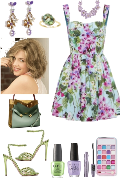 #276 Flowered Dress- combinação de moda