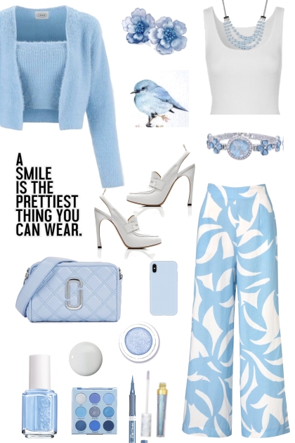 #278 Spring Blue and White- Fashion set