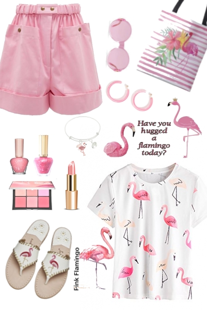 #281 Summer Flamingo Top- Combinazione di moda