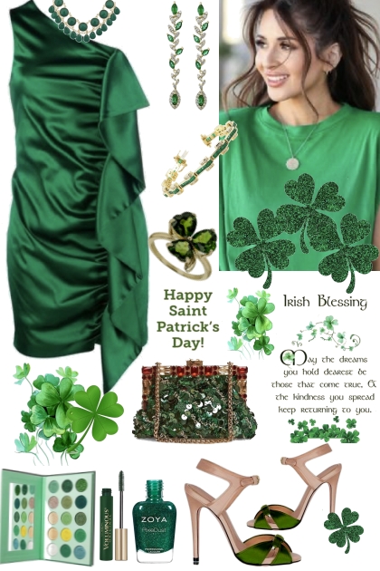 #303 Green Gown- Modna kombinacija