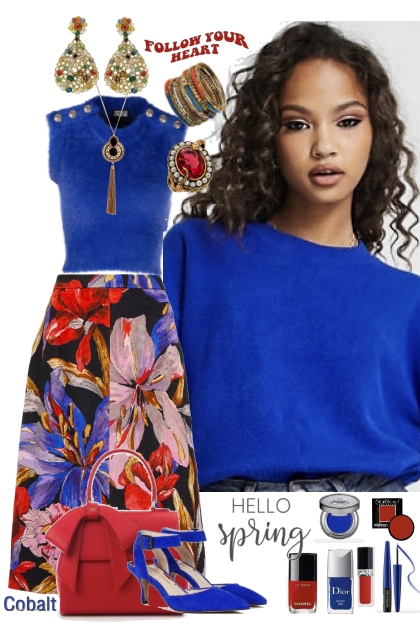 3305 Red And Cobalt - Fashion set