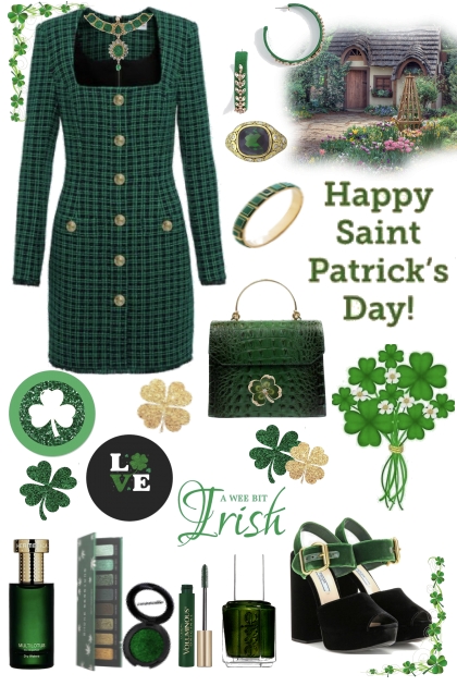 #314 Green Dress St. Patrick's Day- Modna kombinacija