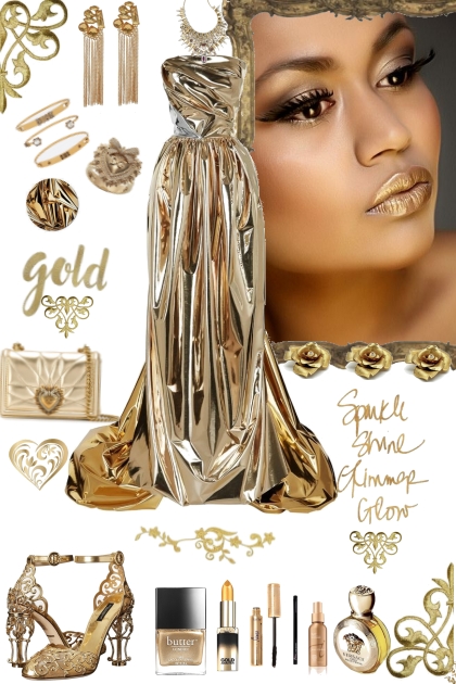 #319 Golden Glamour- Modna kombinacija
