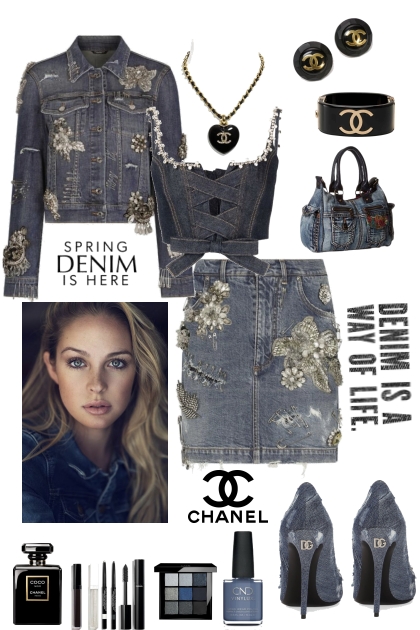 #350 Chanel Jewelry And Denim- Fashion set