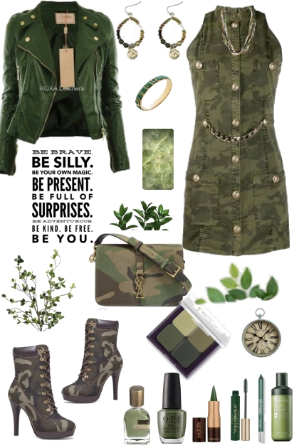 #376 Camouflage Green- Modekombination