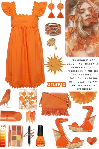 #384 Happiness Is Bright Orange- Модное сочетание