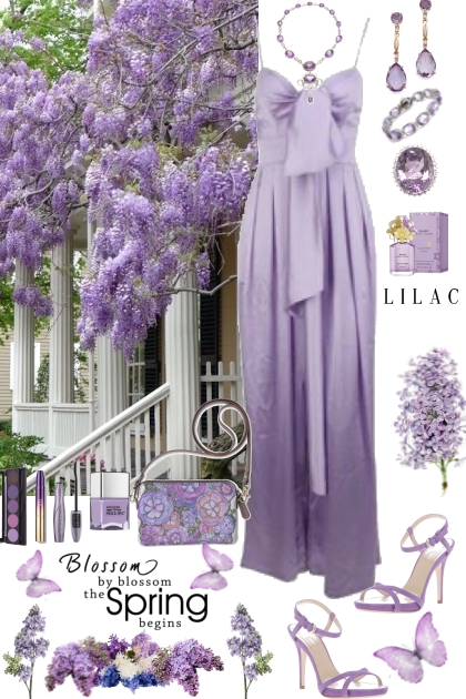 #398 2023 Lilac Spring Jumpsuit- combinação de moda