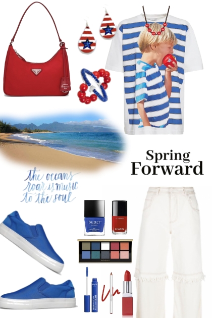 #406 2023 Nautical Blue And Red- Combinazione di moda