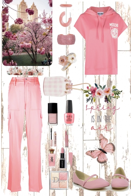 #416 2023 Pink Sleeveless Sweatshirt- Combinaciónde moda