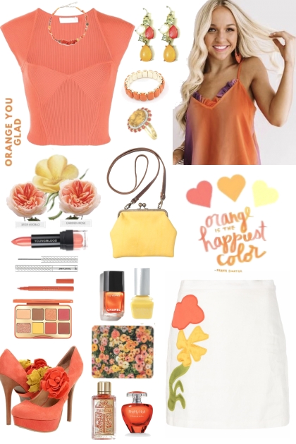 #448 2023 Orange And Yellow- Combinazione di moda