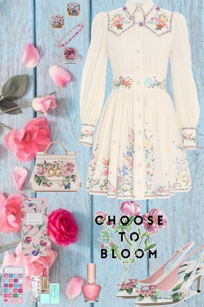#461 2023 Spring Floral Dress- Fashion set