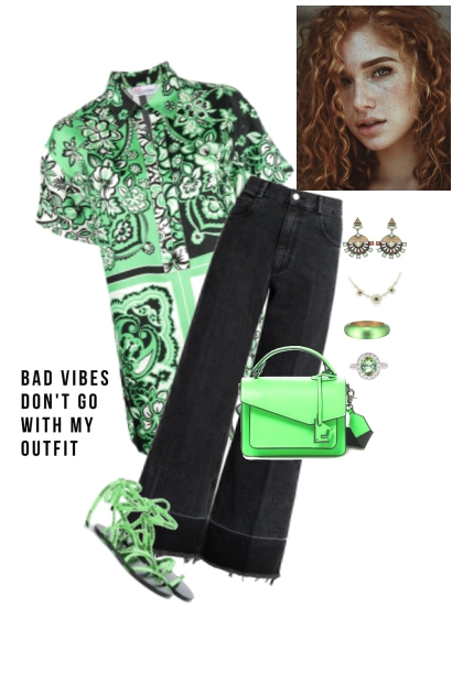 #465 2023  Green And Black Fun Outfit