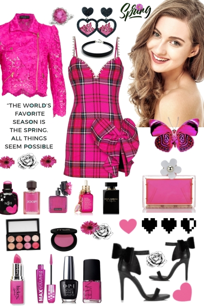 #479 2023 Pink And Black Spring - Combinazione di moda