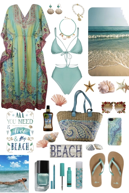 #484 2023 Beach Print Cover Up- Fashion set