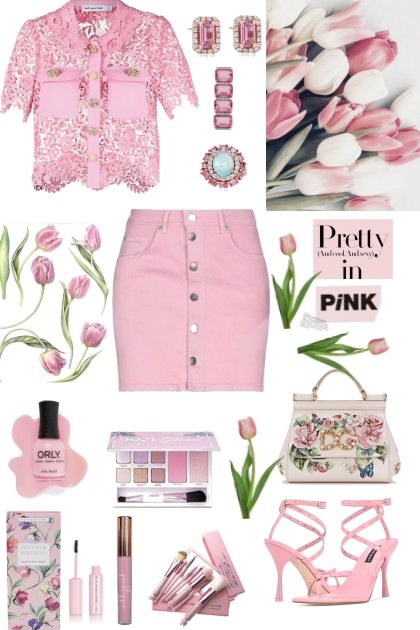 #495  2023 Pink Top And Skirt- Combinazione di moda