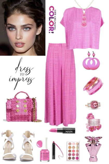 #513 2023 Armani Pink Outfit- Combinaciónde moda