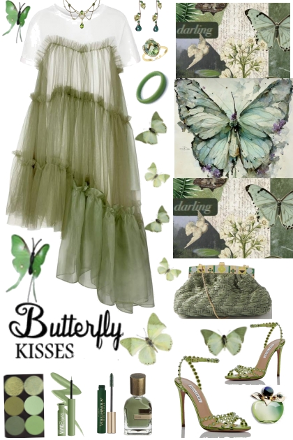 #548 2023 Green Butterfly Kisses- Modekombination