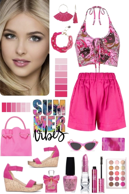 #591 2023 Pink Summer Shorts- Модное сочетание