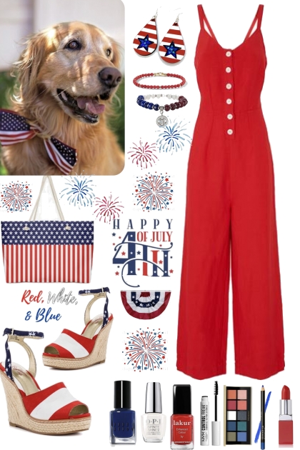 #613 2023 4th Of July Jumpsuit