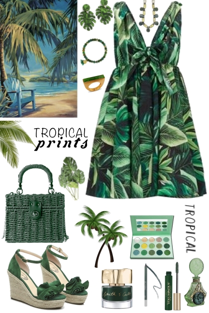 #616 2023 Tropical Dress- Combinazione di moda