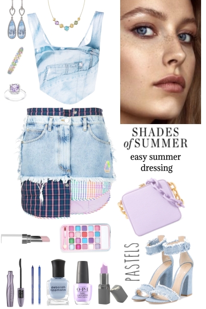 #621  2023 Denim And Pastel Summer Fun- Combinazione di moda