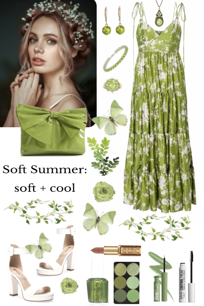 #622 2023 Bright Green Maxi Dress- combinação de moda