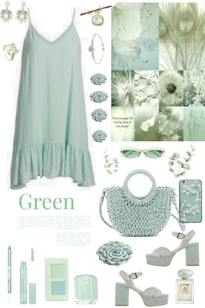 #644 2023  Stay Cool With Mint Green- combinação de moda