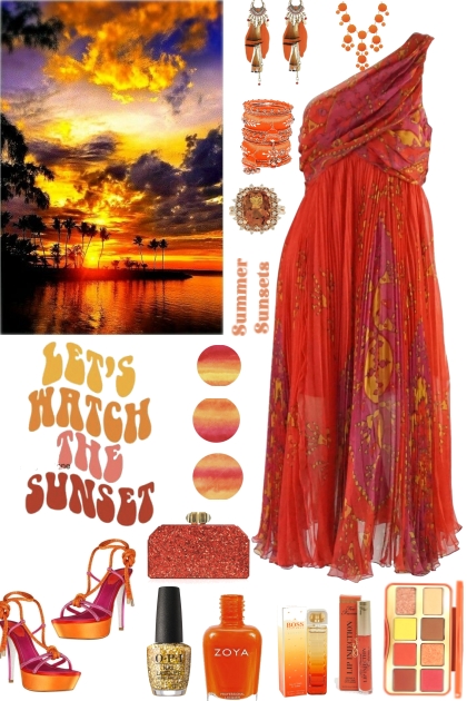 #659 2023 Special Occasion Sunset Dress- Fashion set