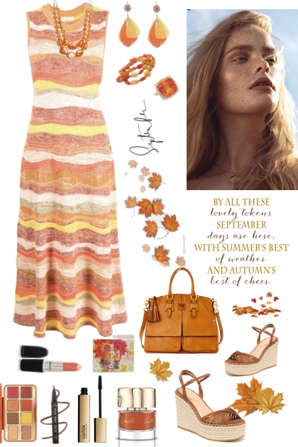#727 2023  Fall Striped Dress- Modna kombinacija