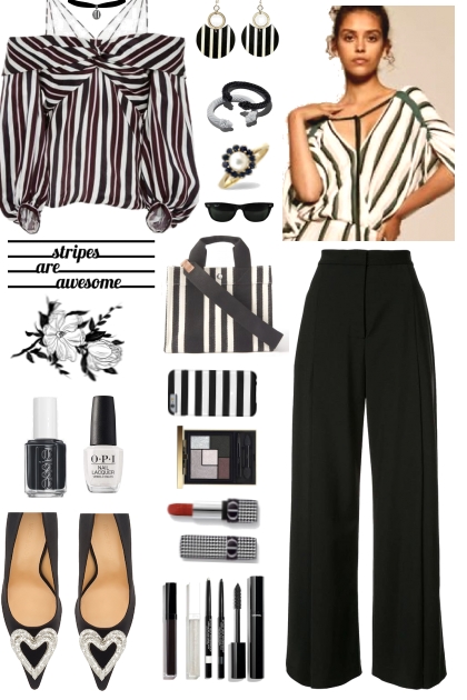 #731 2023  Black Stripes- Combinaciónde moda