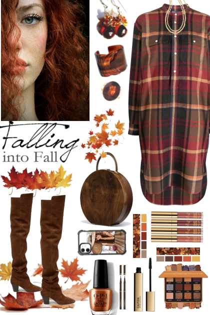 #734 2023 Autumn Plaid Dress- Fashion set