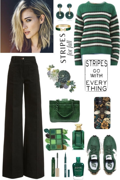 #741 2023   Green Stripes- Модное сочетание
