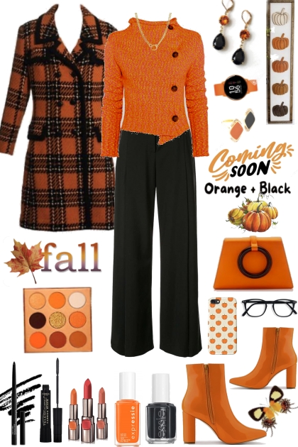 #761  2023 October Orange And Black- Fashion set