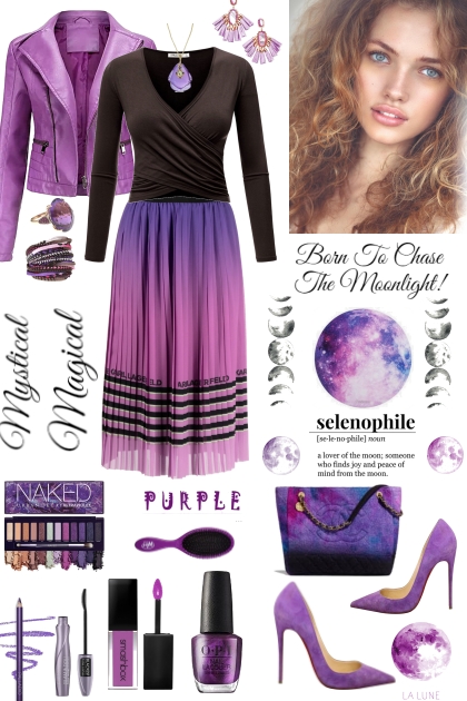 #789 2023 Beneath A Purple Moon- combinação de moda