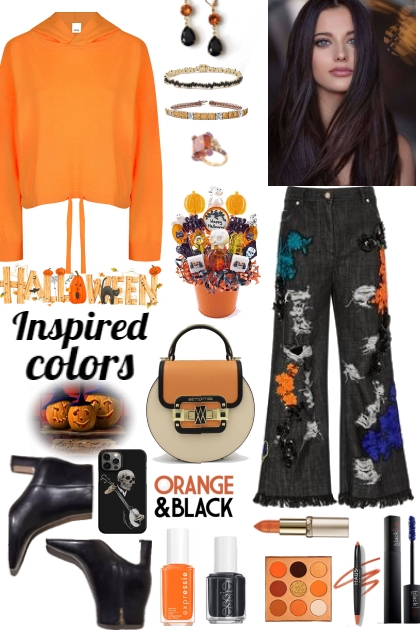 #795 2023 Inspired By Halloween Colors- combinação de moda