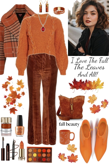 #824 2023 Fall Orange And Rust- combinação de moda