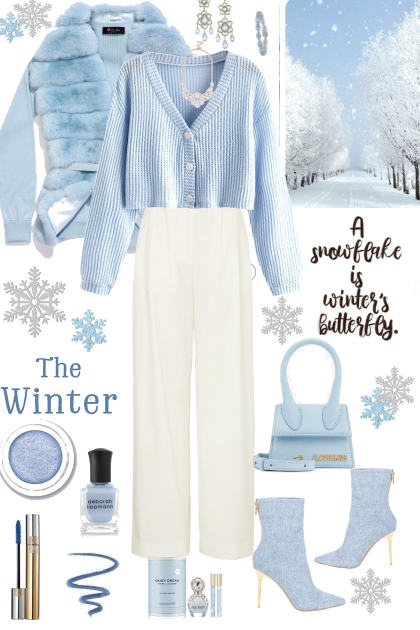 #838 2023 Winter White and Blue- Fashion set